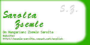 sarolta zsemle business card